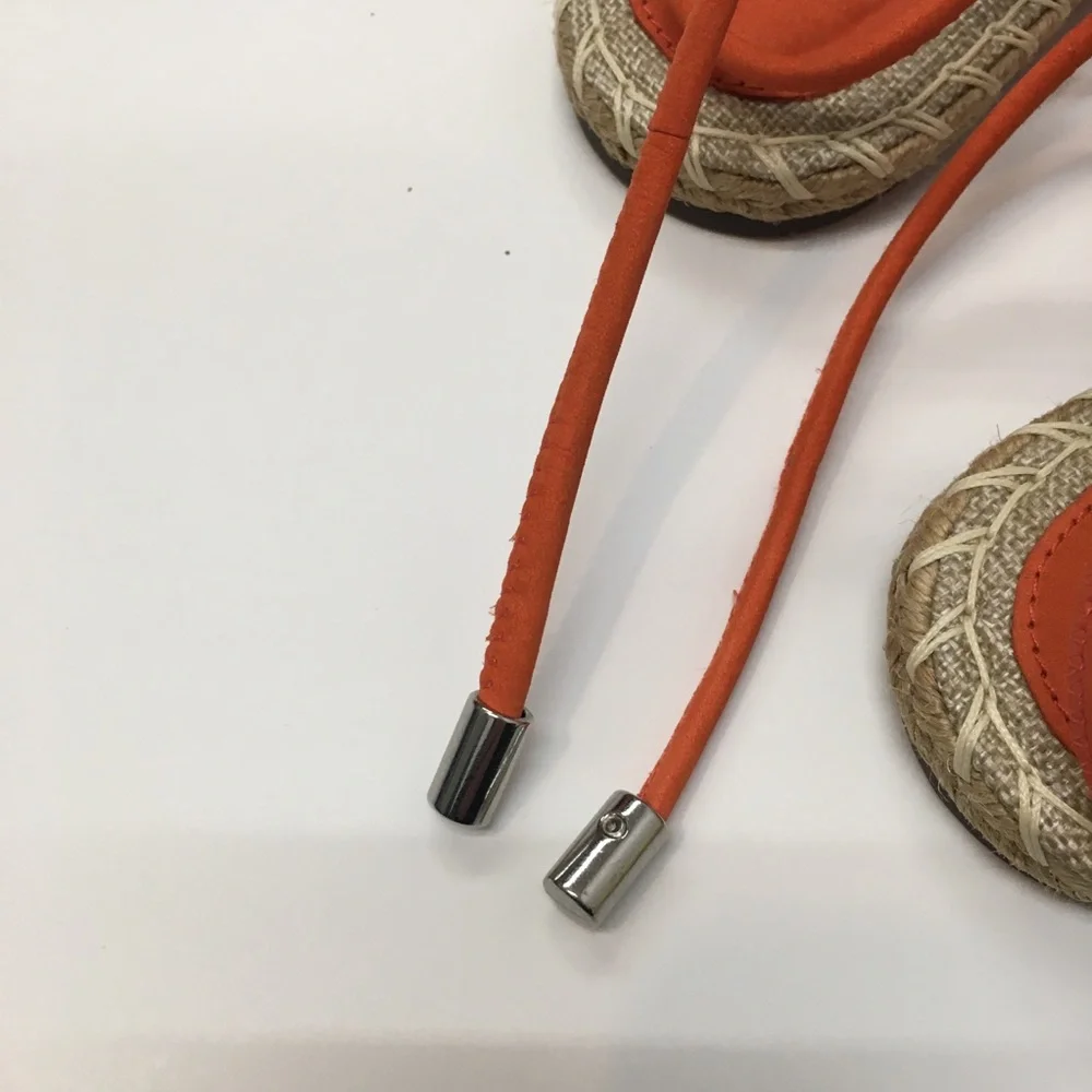 SCHUTZ Pointy Toe Sling Back Sandals 7.5 Orange Spring Casual Resort Vacation